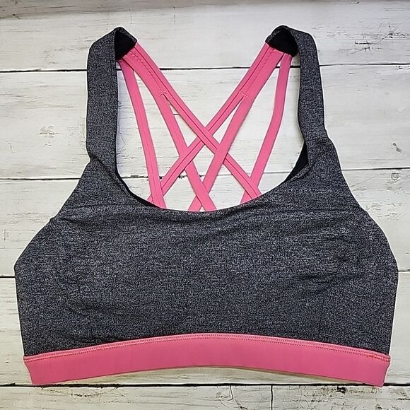 Lululemon FREE TO BE SERENE Sports Bra Women's Size XXS in Gray and Pink NO TAG - Picture 1 of 7